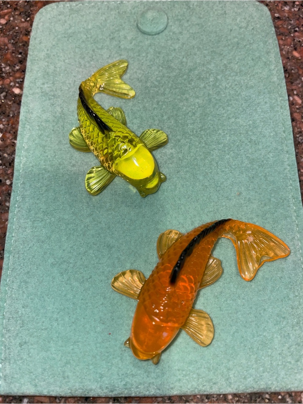 Koi Fish 3D Figurines - Orange and Yellow Magnets